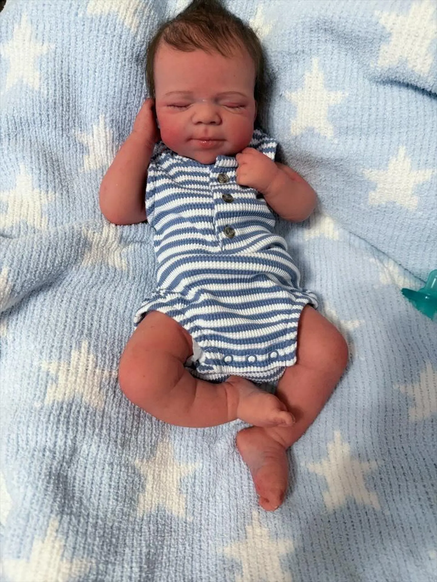 Full Body Platinum Silicone Baby Boy, Bathe-able Marshmallow Soft, Open Mouth