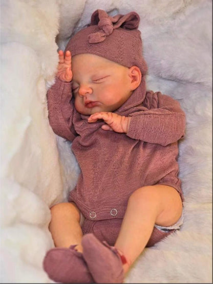 20Inch Reborn Dolls, Lifelike Newborn Baby Dolls, Hand-Painted Sleeping Reborn Baby Girl Christmas Gift, Read to Ship