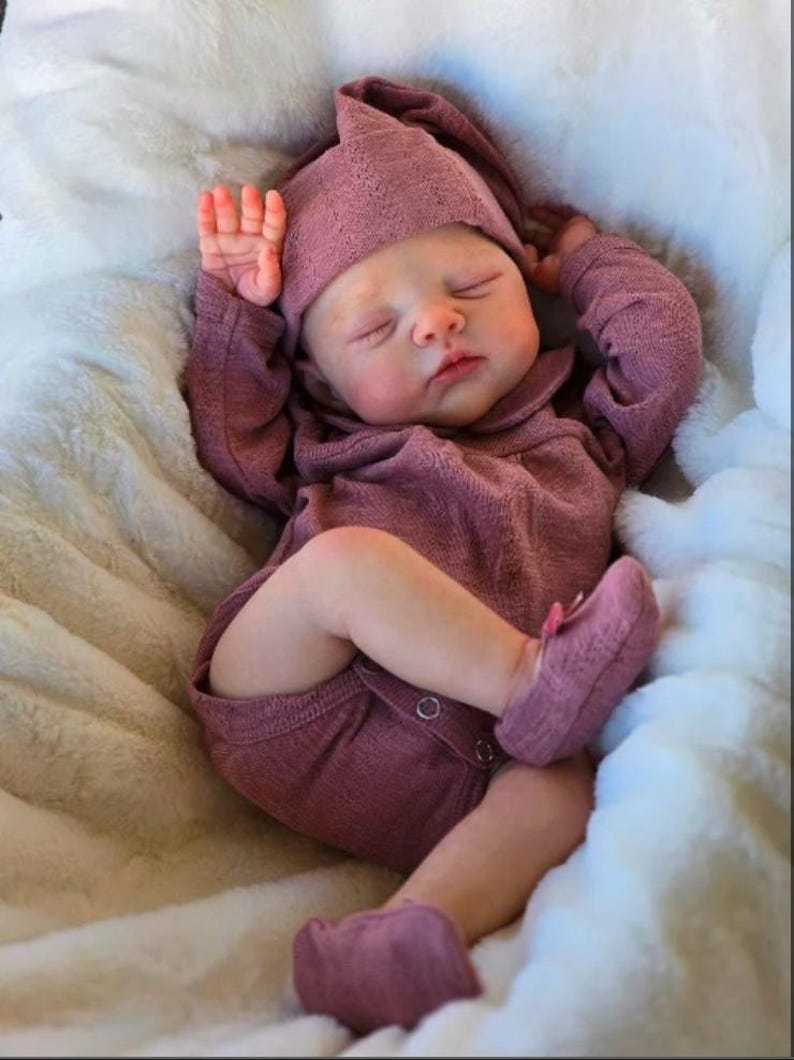 20Inch Reborn Dolls, Lifelike Newborn Baby Dolls, Hand-Painted Sleeping Reborn Baby Girl Christmas Gift, Read to Ship