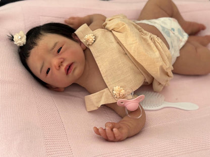 Ready to Ship Reborn Baby Girl – Realistic Asian Newborn – OOAK – Handcrafted Art Doll – 56 cm