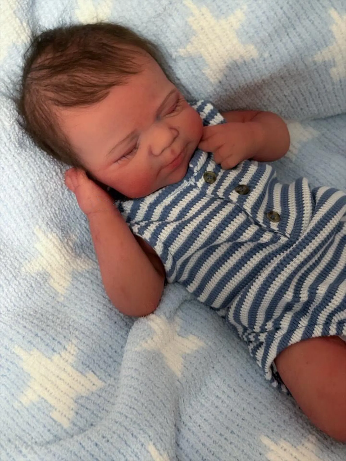 Full Body Platinum Silicone Baby Boy, Bathe-able Marshmallow Soft, Open Mouth