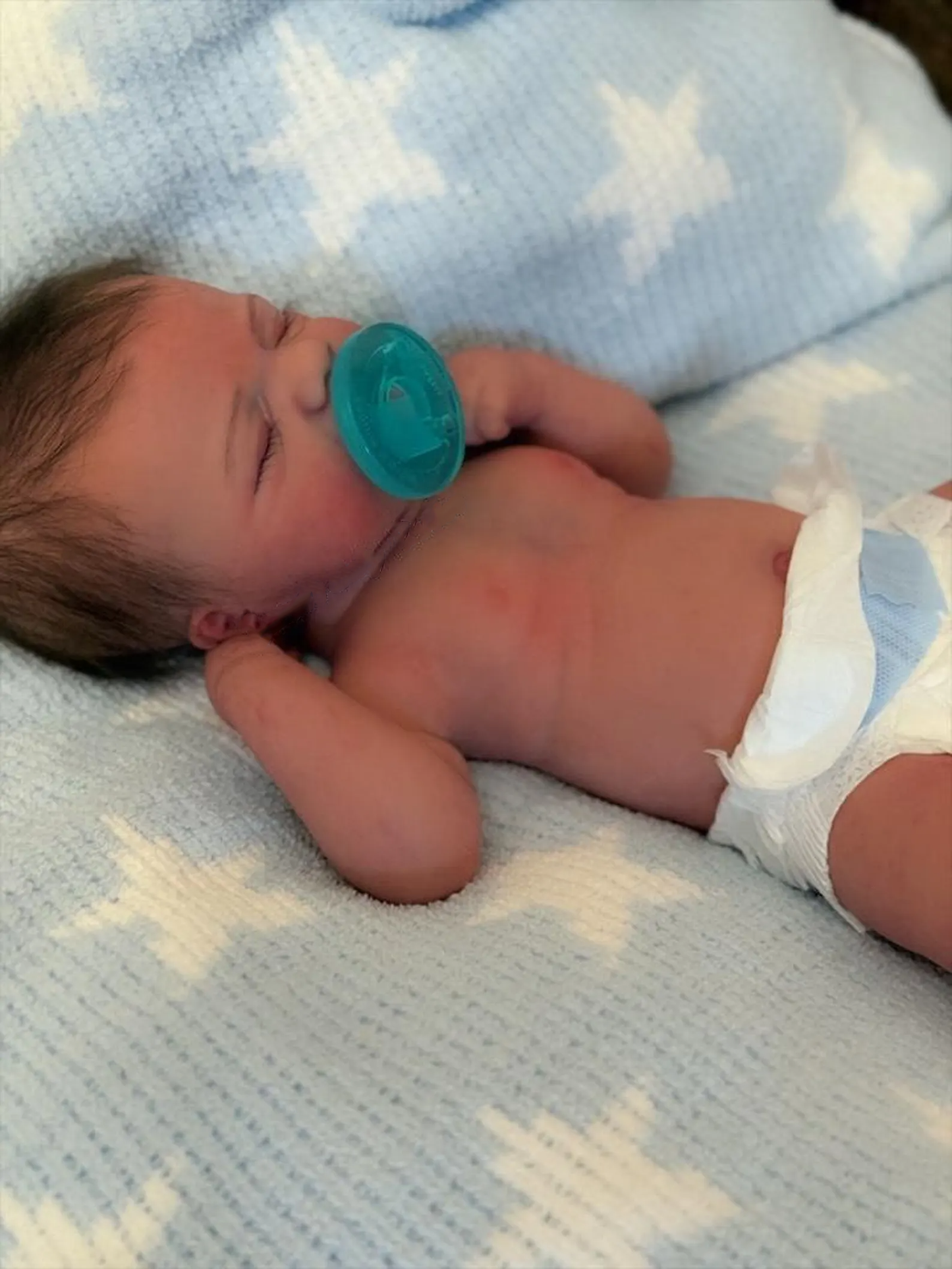 Full Body Platinum Silicone Baby Boy, Bathe-able Marshmallow Soft, Open Mouth